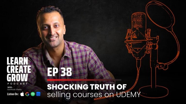 Podcast Image - selling courses on UDEMY